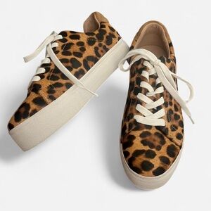 Boden Leo Hair-calf Leopard Print Women's Sneakers Never Worn Sz 39